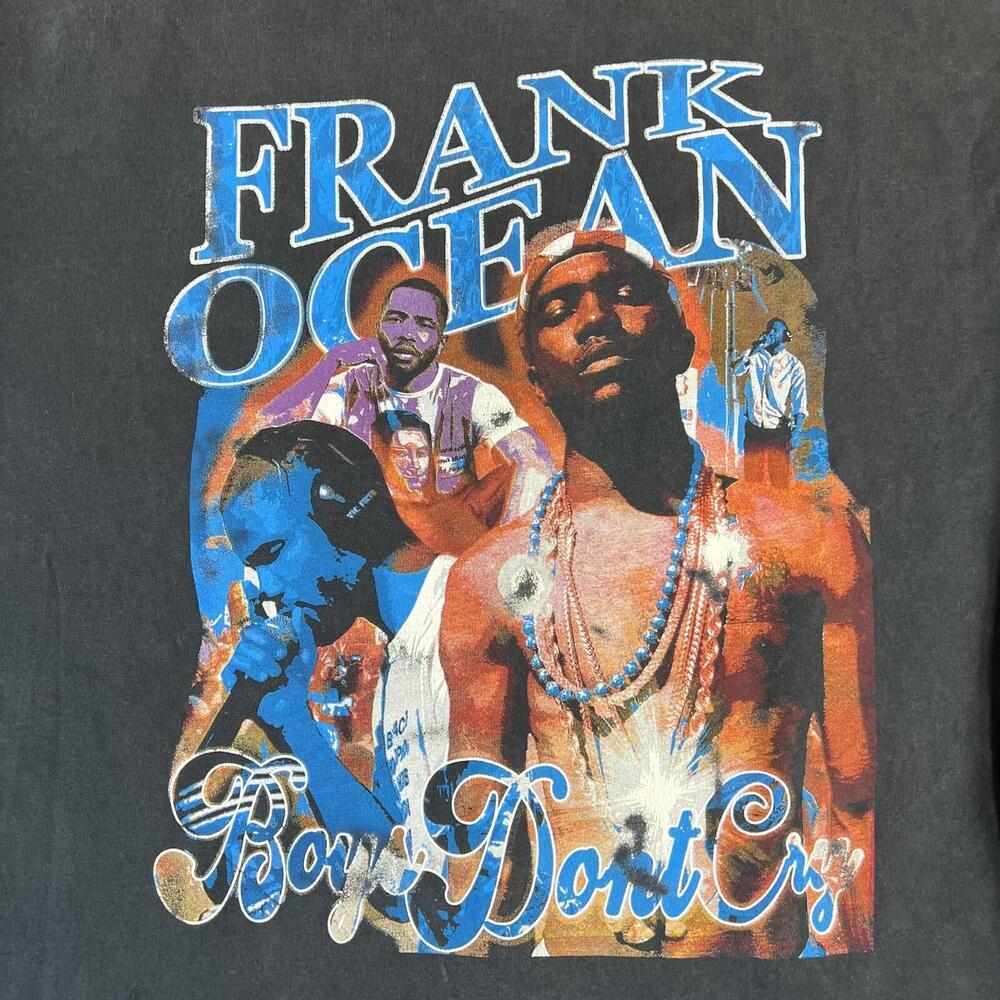 Sergio Calabasas Frank Ocean Rap Shirt Mens XL Gray Faded Long Sleeve RARE - Picture 2 of 6